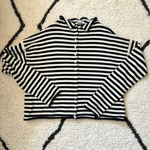 Alex Mill Taylor stripe roll neck cardigan | Large